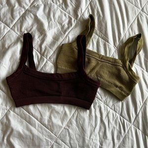 Urban outfitters waffle textured bralettes